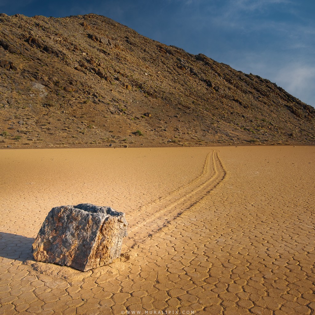 Sailing Stones of Racetrack Playa at Death Valley National Park in California