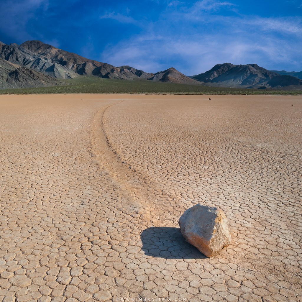 Sailing Stones of Racetrack Playa at Death Valley National Park in California