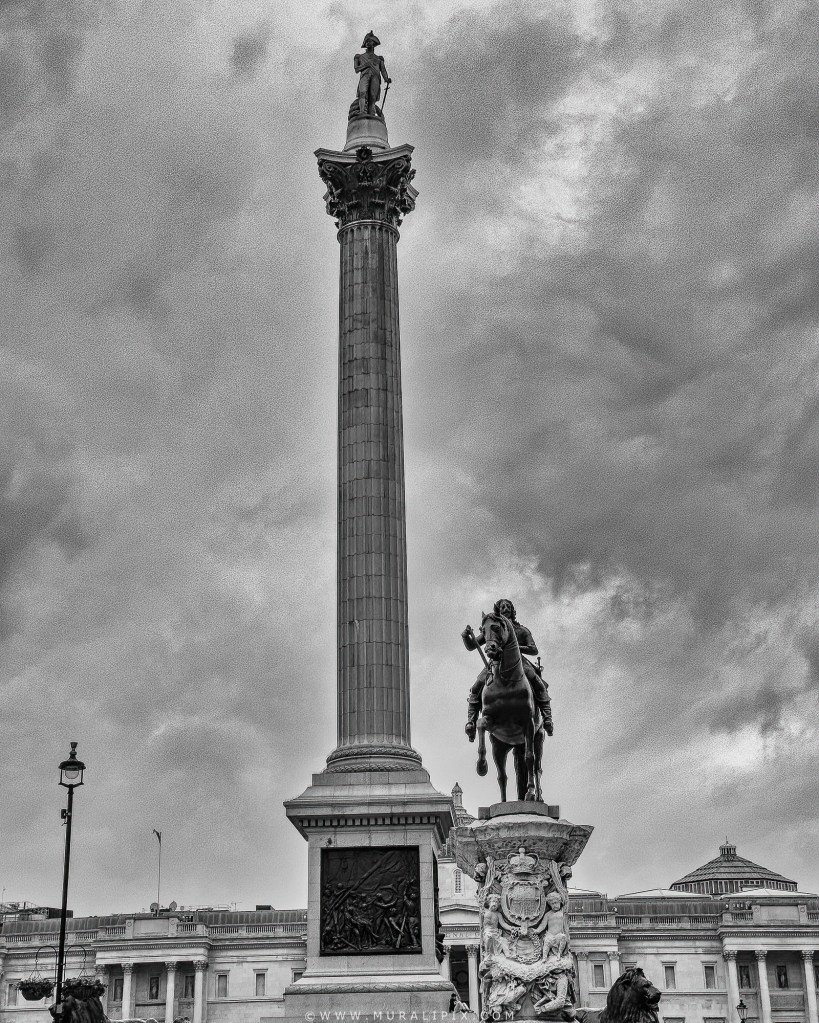 Nelson Column & King Charles I Statue