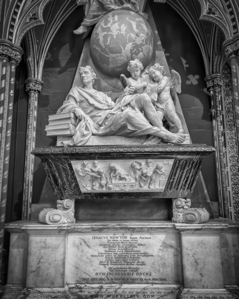 Tomb of Sir Isaac Newton in Westminster Abbey